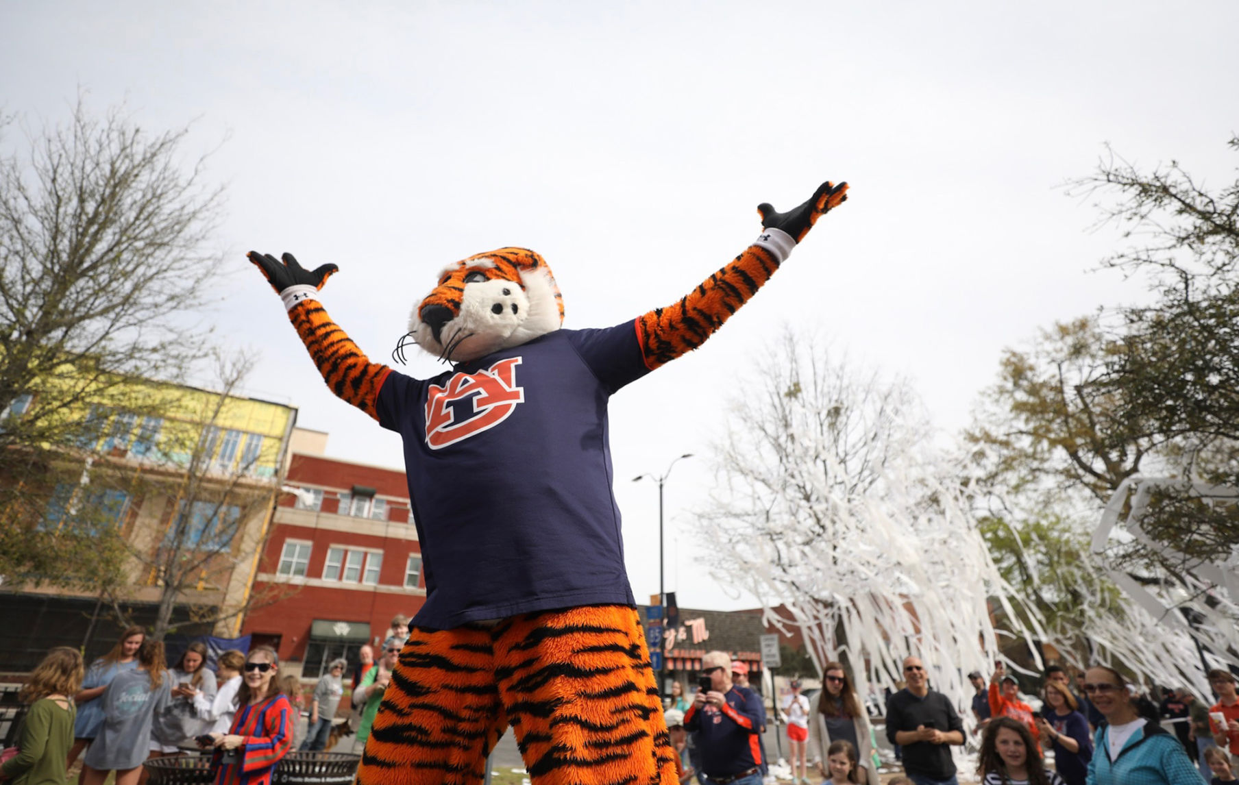 Fans celebrate at Toomer's Corner